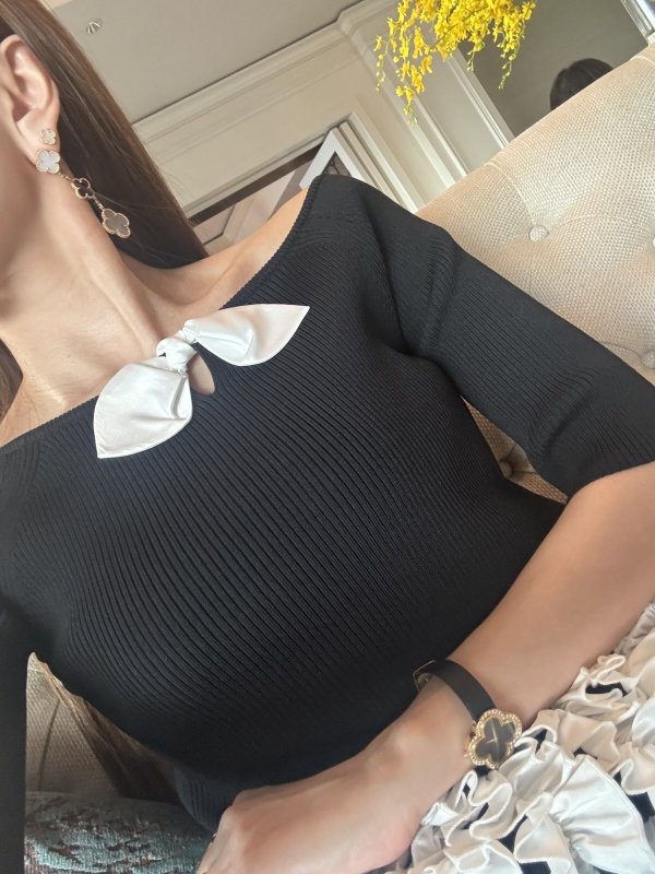 画像12: Ribbon Frill Peplum Top (12)