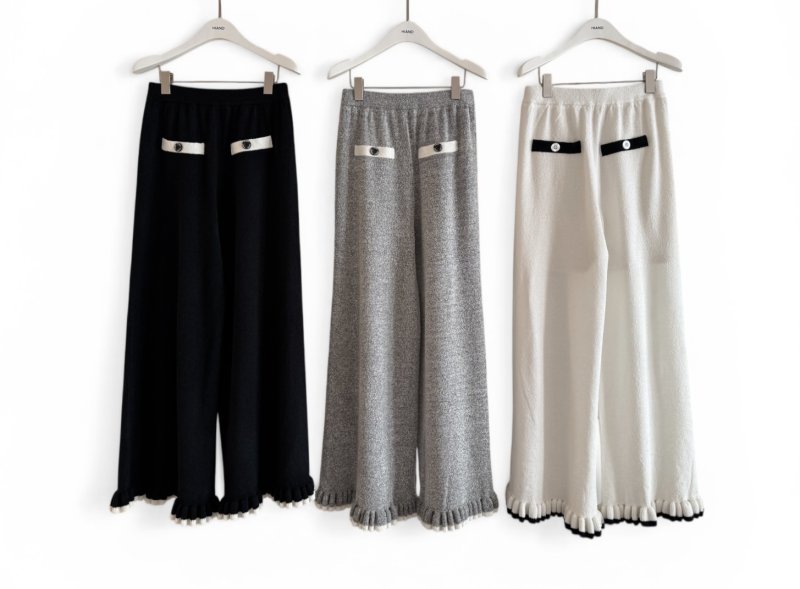 画像1: Bouclé Contrast Pants (1)