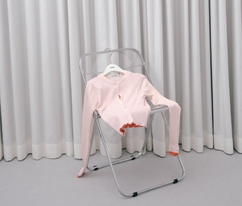 画像4: Two-Tone Rib Cardigan Top (4)