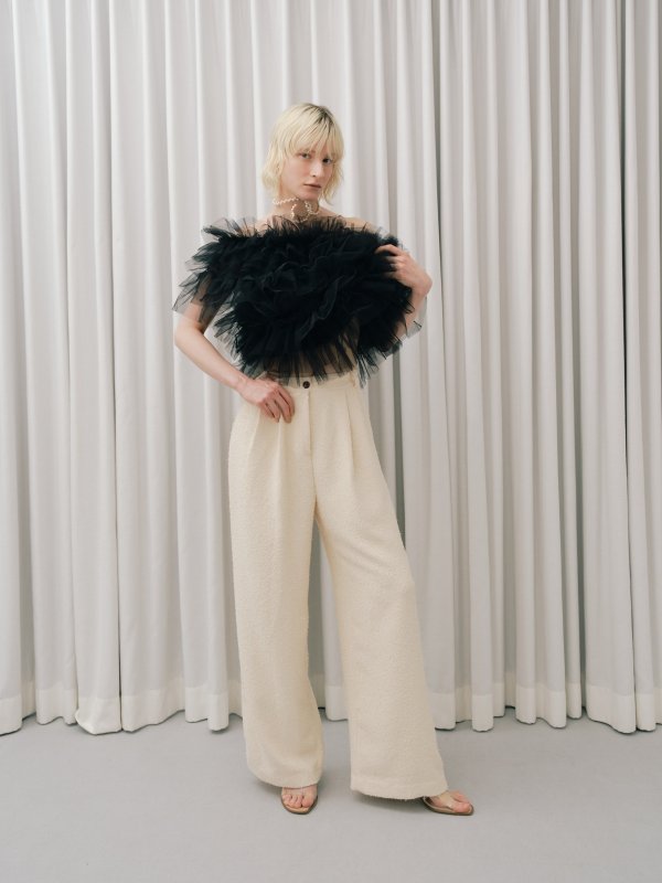 画像4: Bouclé Wide Straight Pants (4)