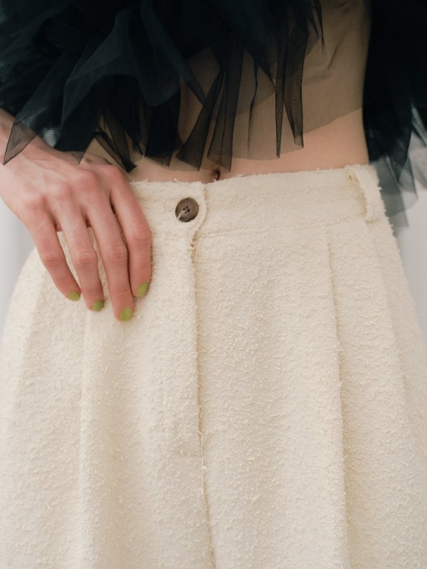 画像3: Bouclé Wide Straight Pants (3)