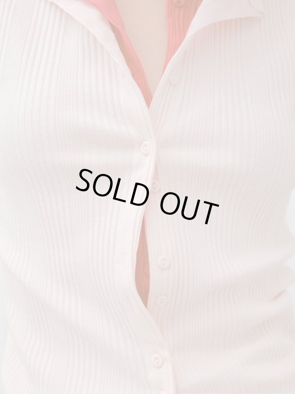 画像1: 限定予約販売-Two-Tone Rib Cardigan Top (1)