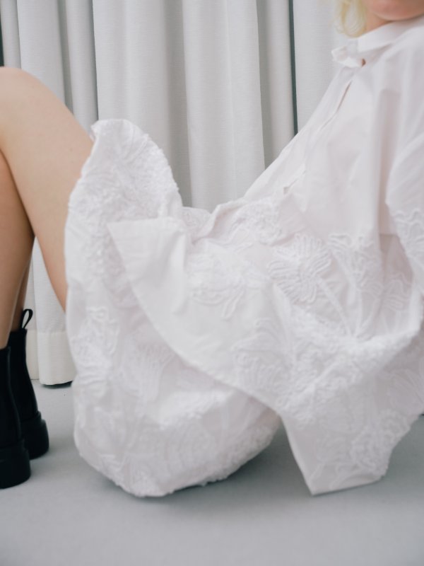 画像4: Floral Embroidery Volume Skirt (4)