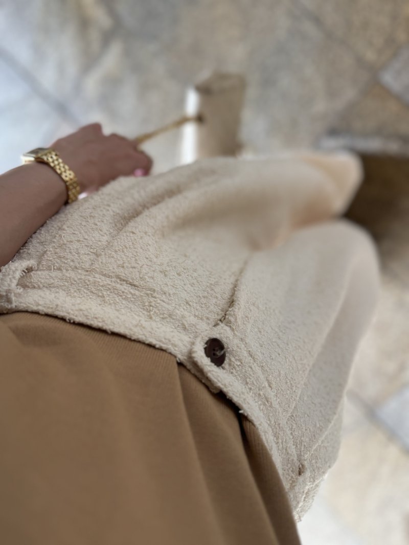 画像1: Bouclé Wide Straight Pants