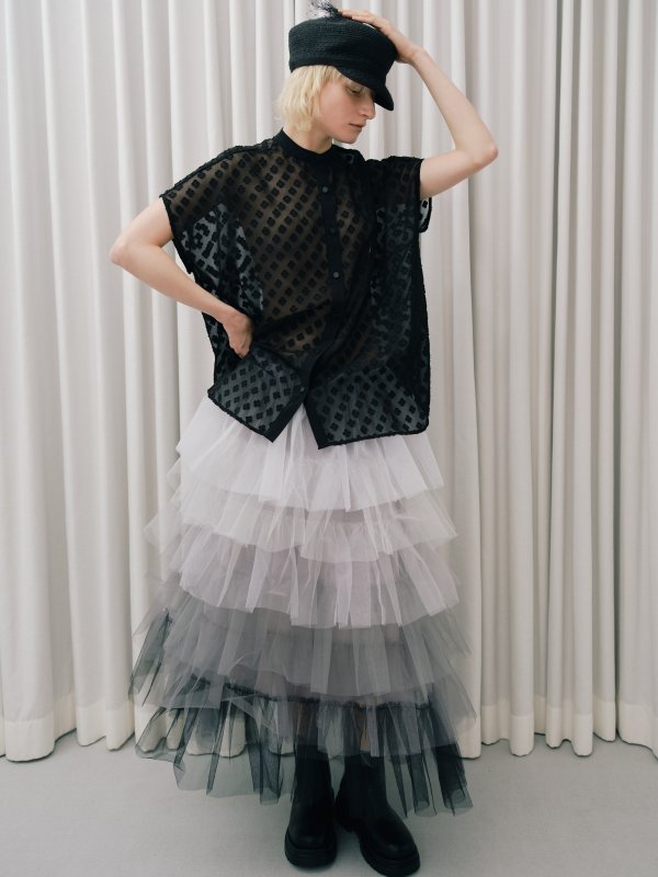 画像7: 限定予約販売★Gradient Tulle 2way Skirt (7)