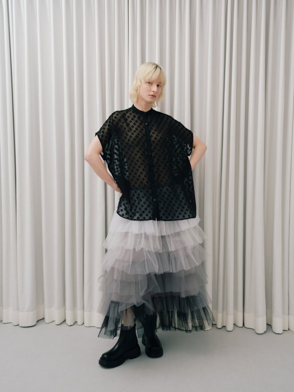 画像6: 限定予約販売★Gradient Tulle 2way Skirt (6)