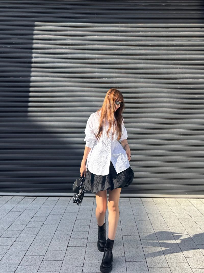 画像3: Floral Embroidery Volume Skirt