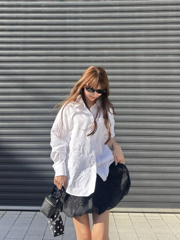 画像7: Floral Embroidery Shirt Top (7)