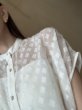 画像8: Flocked Jacquard 2-Way Blouse (8)