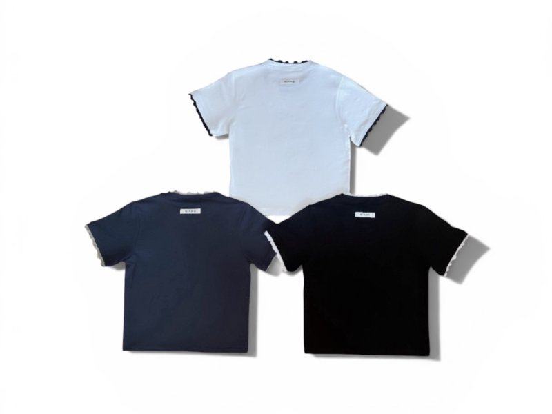 画像2: Frill Layered Compact T-shirt (2)