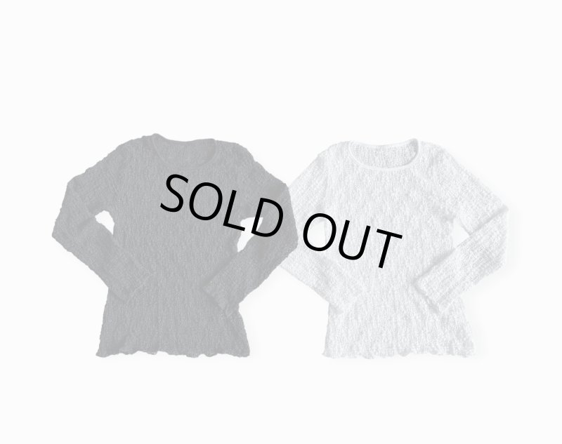 画像1: 限定受注販売★Crochet Texture Long Sleeve Top (1)
