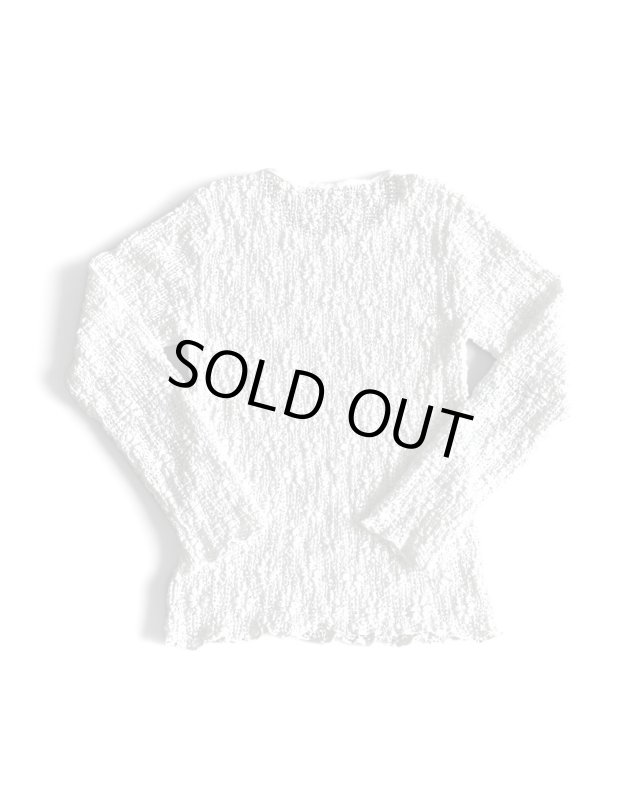 画像2: 限定受注販売★Crochet Texture Long Sleeve Top (2)