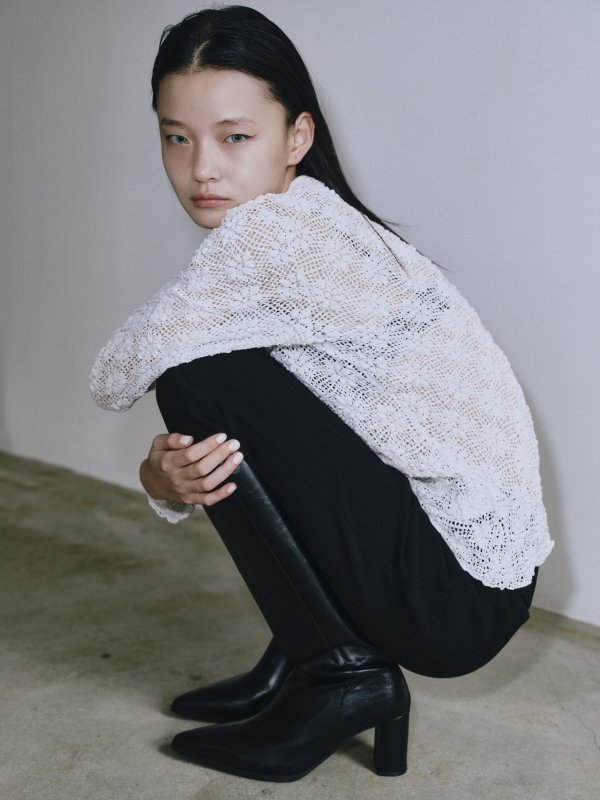 画像11: Crochet Texture Long Sleeve Top (11)