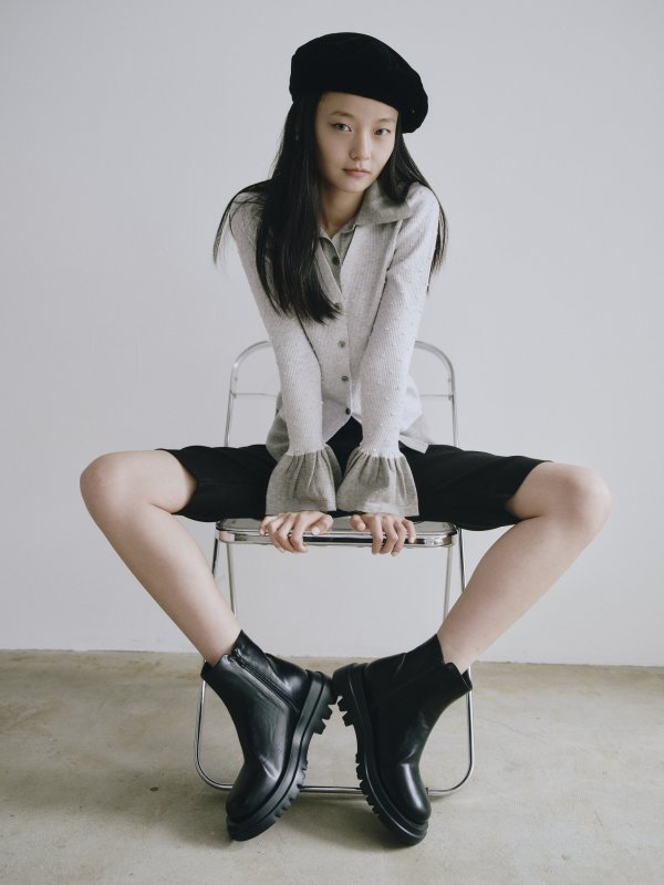 画像9: Contrast Color Design Knit Cardigan (9)