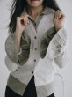 画像5: Contrast Color Design Knit Cardigan (5)