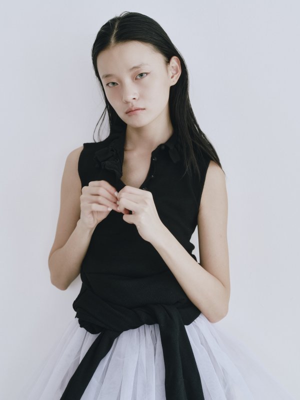 画像8: Frill Neck 3way Knit Pullover (8)