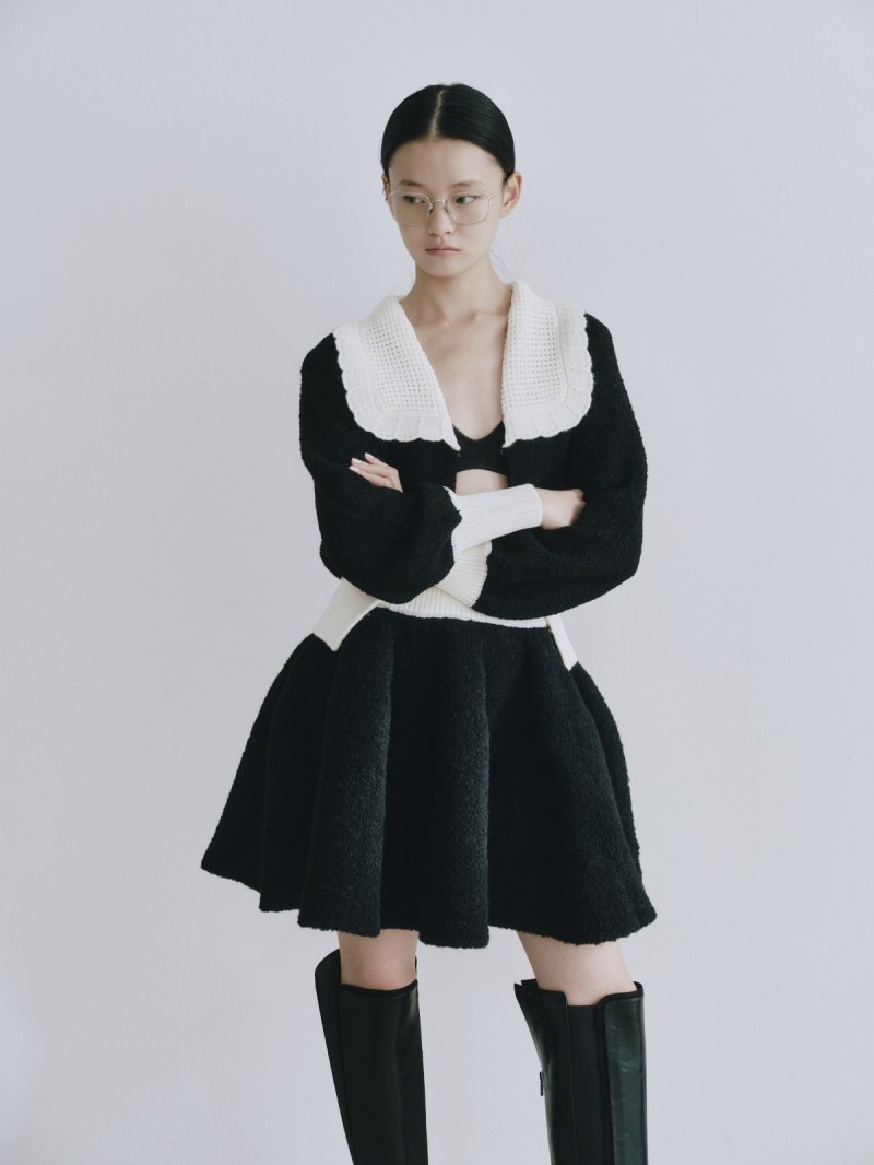 画像2: Boucle Flare Knit Skirt