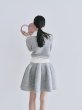 画像10: Contrast Collar Boucle Knit Cardigan (10)
