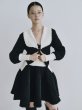 画像11: Contrast Collar Boucle Knit Cardigan (11)