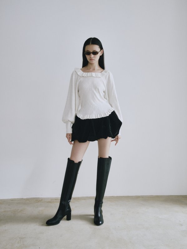画像7: Frill Design Knit Pullover (7)