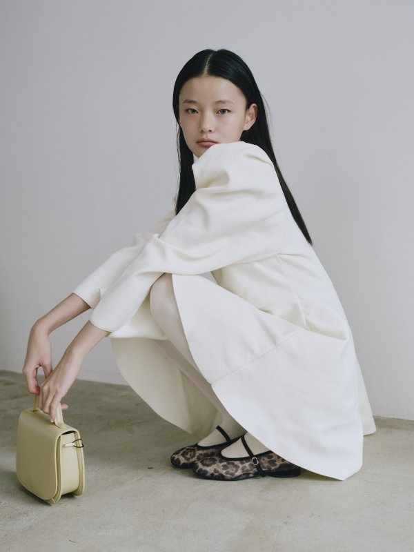 画像7: Puff Sleeve Flare Knit Dress (7)