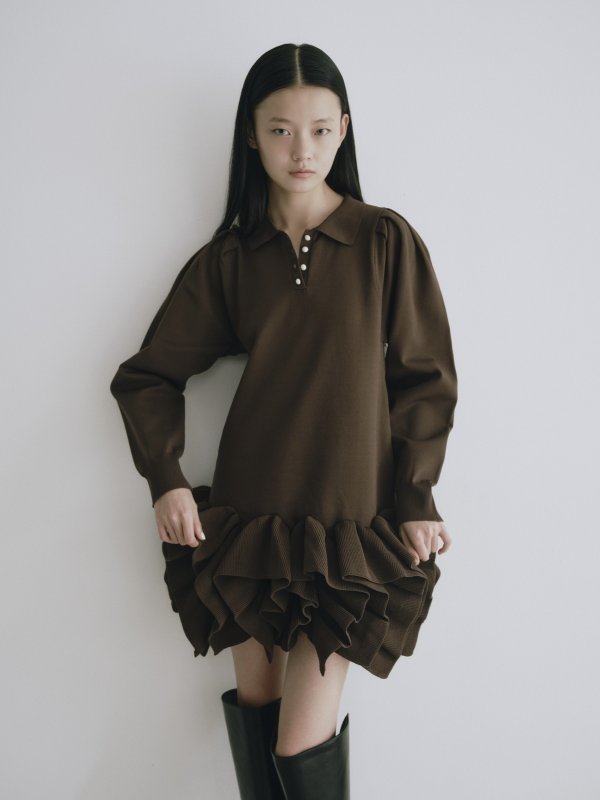 画像26: Neｗ Ruffled-Hem Polo Dress (26)