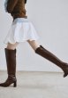 画像3: ポインテッド7cmヒールニーハイブーツ（Brown） (3)