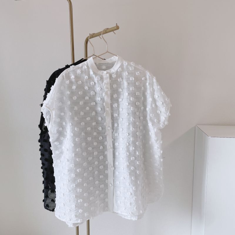 Hiand Flaffy dot shirt白