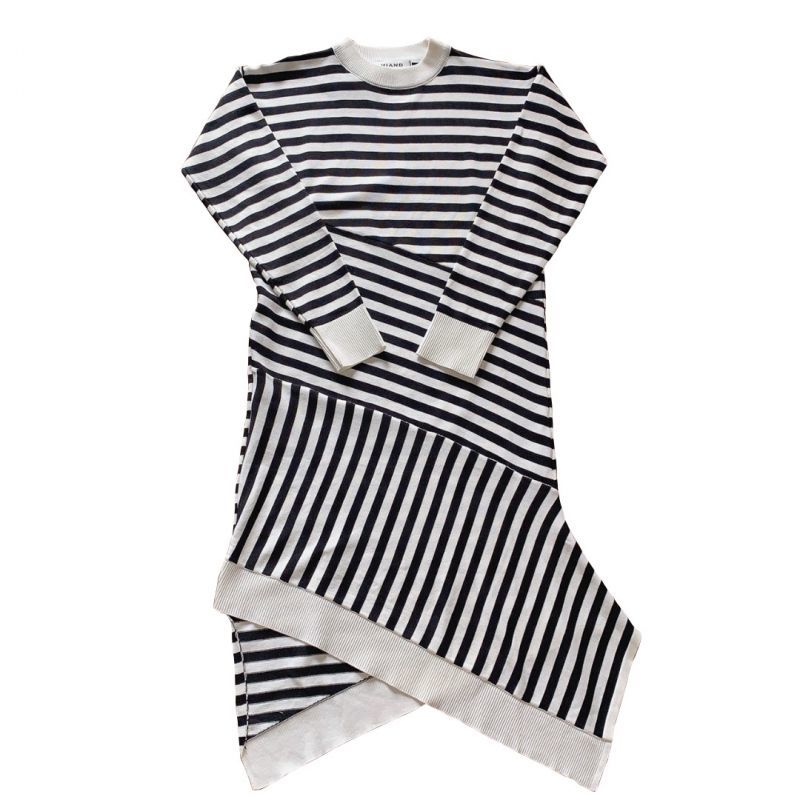 ボーダー切替ニットワンピース ｈｉａｎｄ
