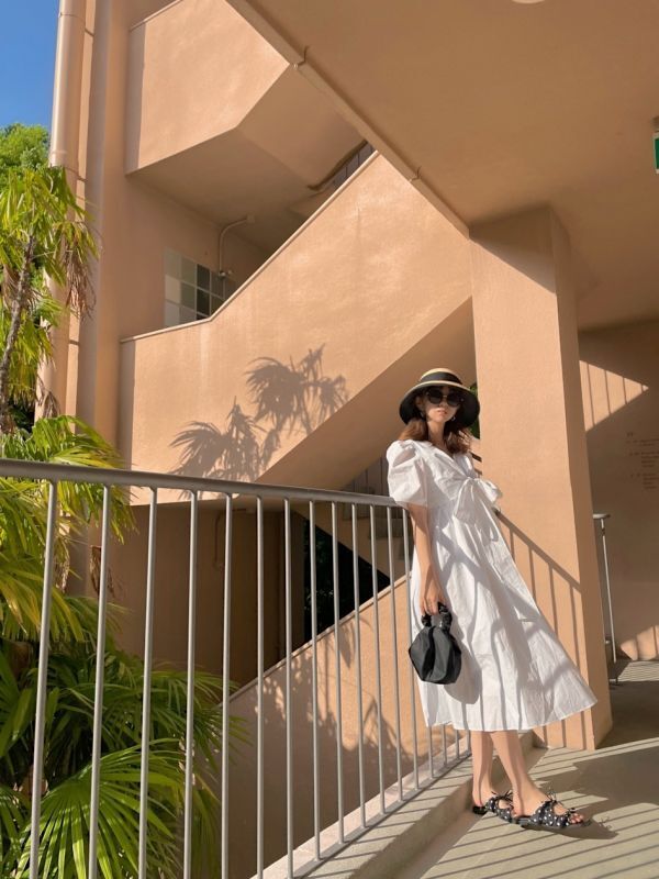 フロントリボンシャツワンピース ｈｉａｎｄ